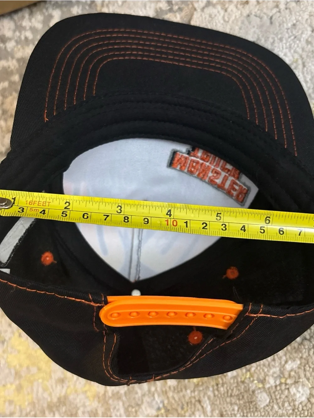 Monster Truck Throwdown Snapback Hat Cap Black Orange Sublimated Graphic OSFM